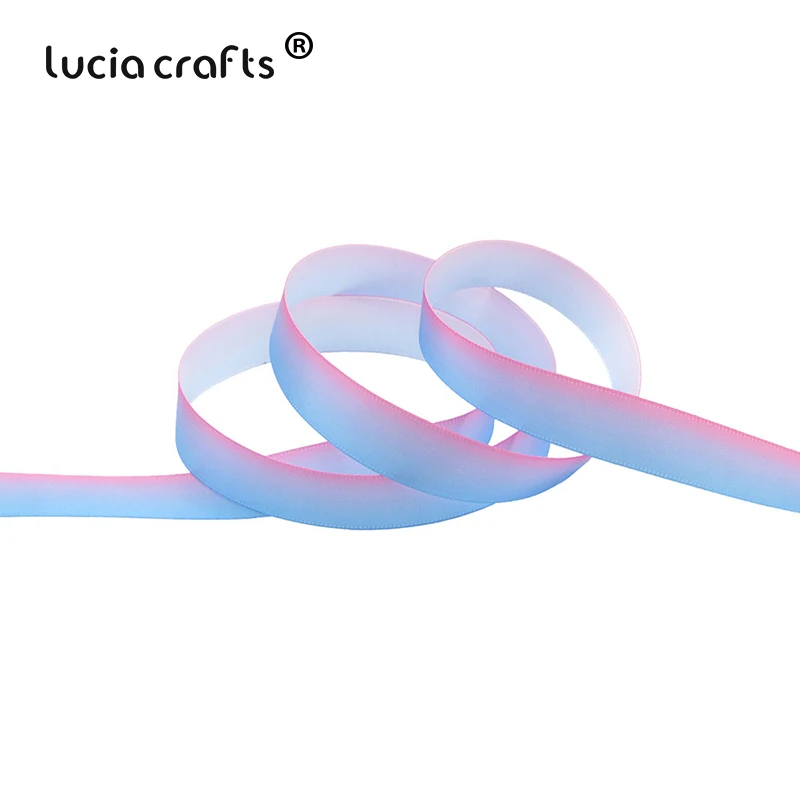 Color 14 5yards 10/15 мм градиентная расцветка; Высота Рождество атласными лентами "сделай сам" с бантом; Свадебная вечеринка подарок украшения для упаковки принадлежности для скрапбукинга Q0201 - Цвет: Color 14 5yards