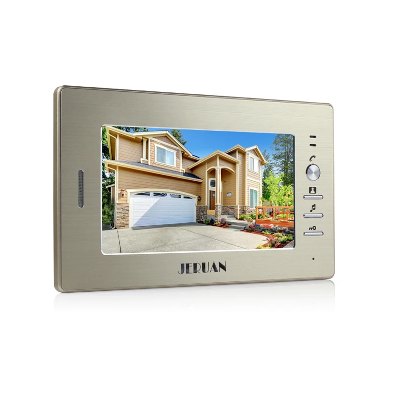 Home Wired 7`` Video Door Phone Intercom System kit Metal panel Waterproof Access Password keypad HD Mini Camera +E-LOCK 1V2 |