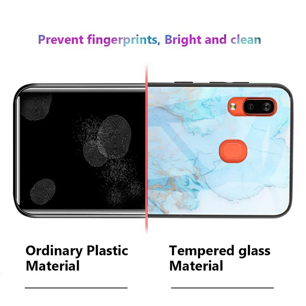 KISSCASE Marble Glass Case For Samsung Note 10 Galaxy A50 A30 S10 S9 Plus Cases M30 M20 M10 A20 A10 A9 A8 A7 A6 |