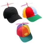 Бейсболка с пропеллером для взрослых и детей, регулируемая бейсболка с разноцветными пэчворками и стрекозой, для косплея, вечеринки, летняя