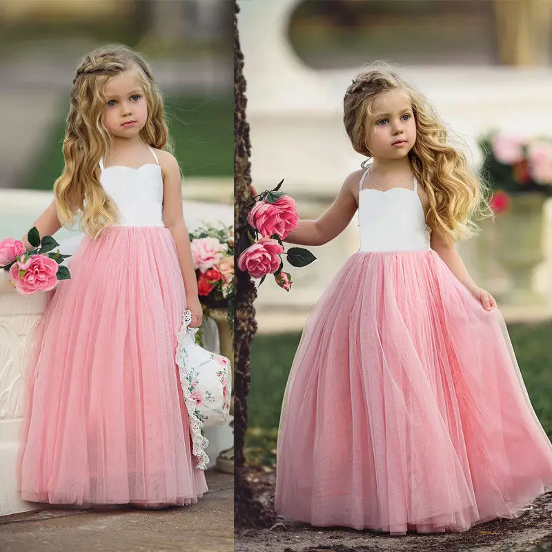 Girl Dress Princess Costume 2018 Brand Chiffon Kids Clothes Girls Dresses Solid Print Children | Детская одежда и обувь