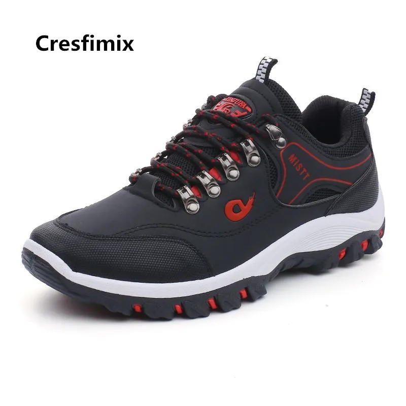 

Мужские повседневные удобные кроссовки на шнуровке Cresfimix baskets hommes, стильная мужская обувь для отдыха, модная черная обувь b3082