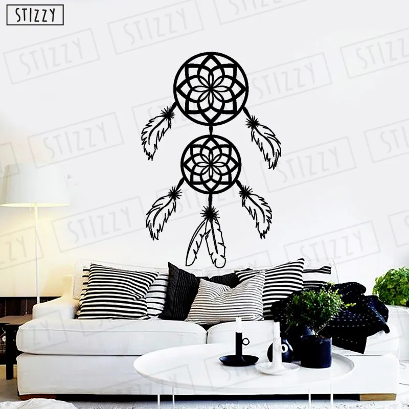 STIZZY Wall Decal Dream Catcher Vinyl Stickers Window Art Mural Modern Talisman Amulet Home Decor Interior Design Gift C70 | Дом и сад