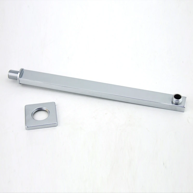 bakala 3540 cm free shipping wholesale and retail promotion 3540cm length chrome brass wall mounted square bathroom shower arm free global shipping