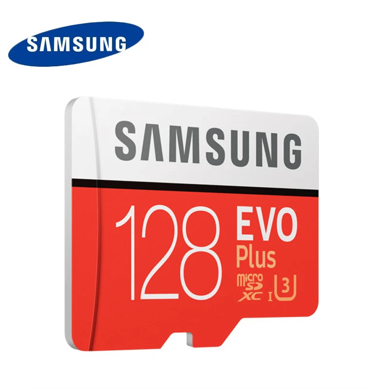 Карта памяти Samsung EVO Plus 128 ГБ флэш карта TF для видеооборудования модель 100 МБ/с. U3