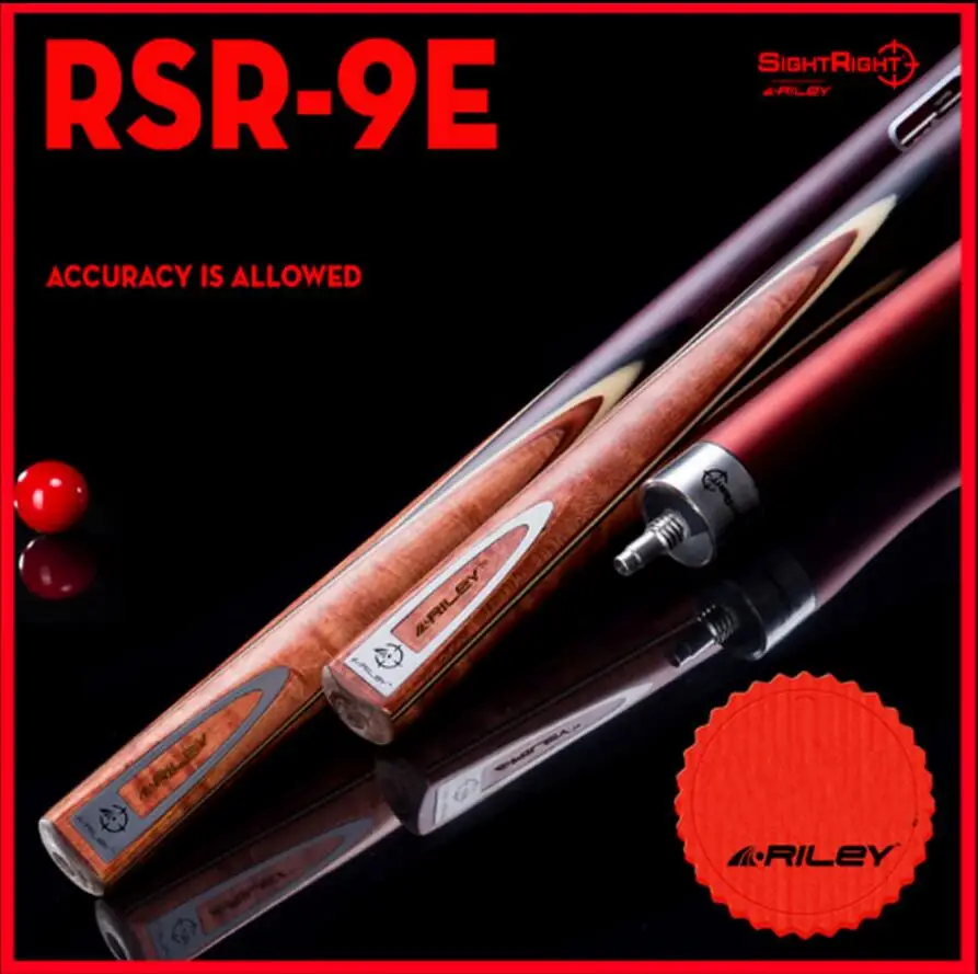 baratas RILEY Snooker 3/4 Cue Stick Dica 9.5 Milímetros Vista Direita RSR-9E Com Caso Snooker Cue Set 2 Opções Handmade Profissional China 2019
