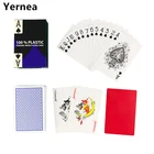 Новые пластиковые игральные карты Yernea в стиле баккара, Техасский Холдем, водостойкие матовые игры в покер с красным и синим мостом 2,28*3,46 дюймов