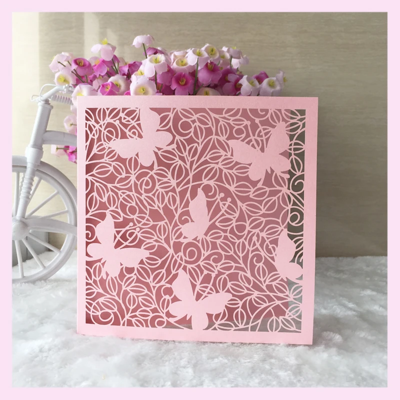 12 шт./лот украшения для свадебвечерние пригласительные карты лазерная вырезка