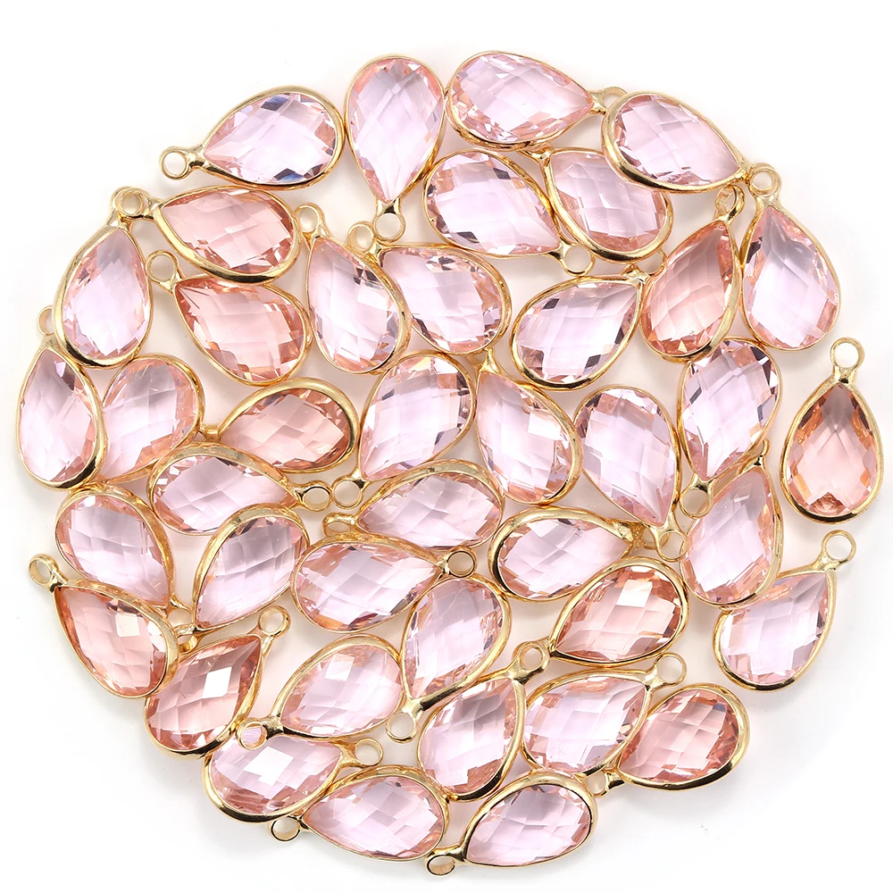 Yishan 5pcs/lot Colorful Crystal Glass Beads 15*8mm Drop Shape Handmade DIY Bracelet Jewelry Accessories Making EY6136 | Украшения и