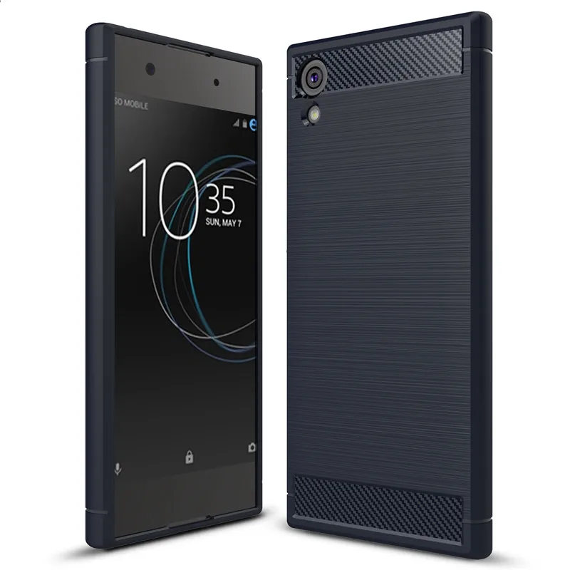 Роскошный чехол из углеродного волокна для Sony Xperia XA1 матовый ТПУ XA 1 | Мобильные