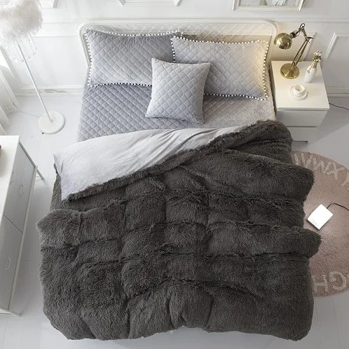 bedding set 5 5 шт., флисовый теплый комплект постельного белья королевского размера, серый пододеяльник, постельное белье, русский размер, 160X200 см, постельное белье, покрывало, parure de lit - Цвет: bedding set 5
