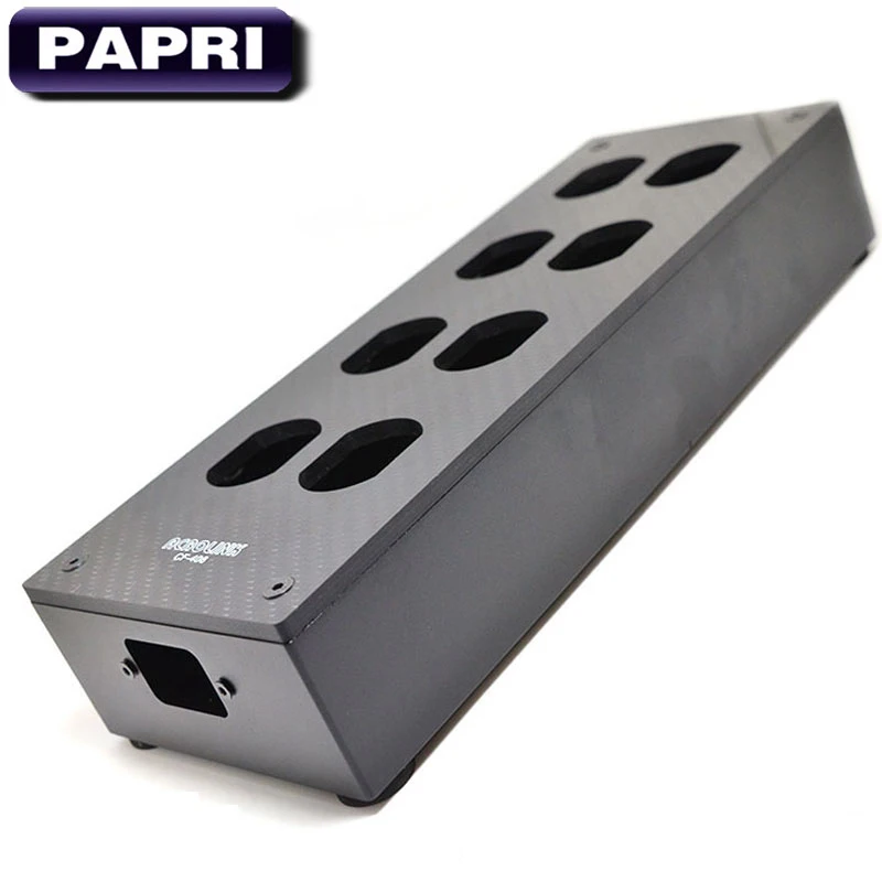 

PAPRI Original HiFi 8 Outlet Carbon Fiber US AC Power Socket Enclosure Box Case Chassis DIY Power Distributor Audio Amplifier