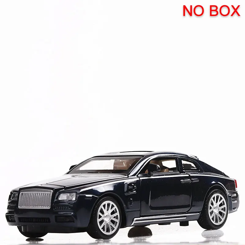 1:32 модель автомобиля rolls royce phantom, модель автомобиля из сплава, имитация звука и светильник, украшение автомобиля, детская игрушка, автомобиль, подарок - Цвет: Black(No Box)