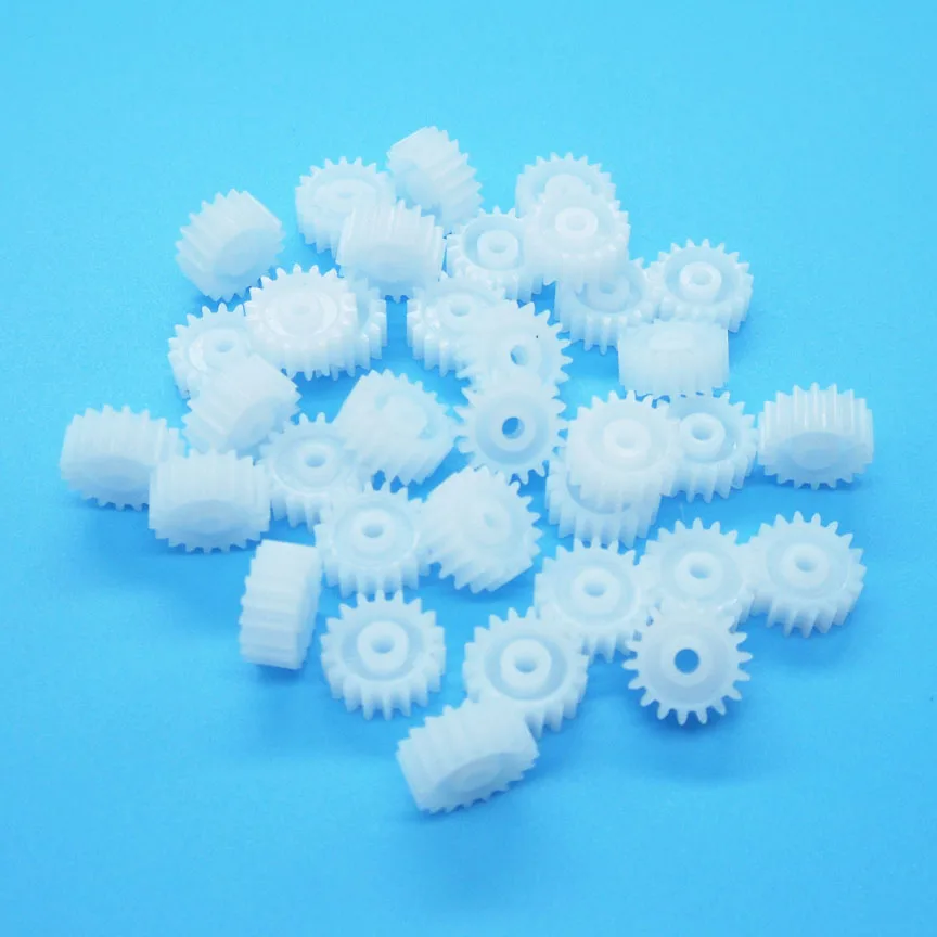 

182A 0.5M Plastic Gears 18 Teeth Tight for 2mm Shaft Motor Fittings Small Gear UAV Model Toy Parts 100pcs/lot