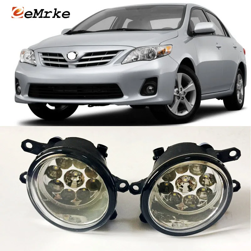 

EEMRKE Car-Styling For Toyota Corolla 2007 2008 2009 2010 2011 2012 2013 9-Pieces Led Halogen Fog Lights 12V 55W Fog Head Lamp