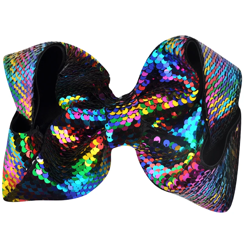 Заколки для волос с радужными блестками и бантом 8 дюймов| |