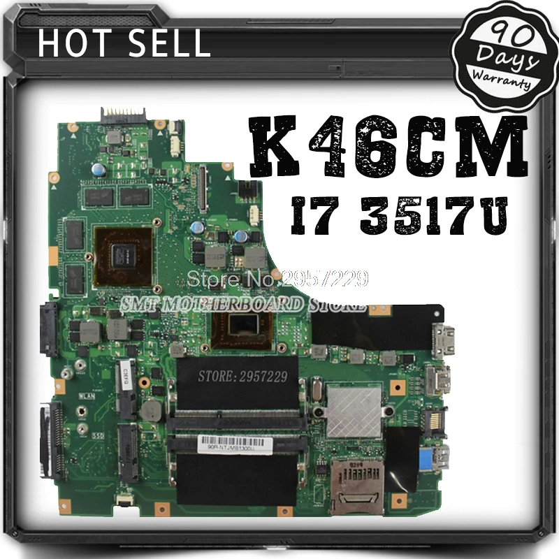 Материнская плата для ноутбука K46CB K46CM A46C K46CA для ASUS i5 Процессор GT740M видеокарта HM76 2 Гб DDR3 vrammainboard