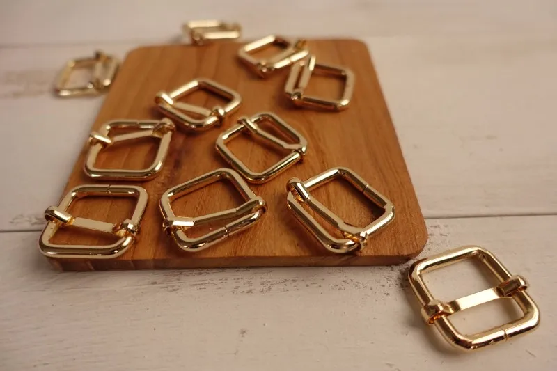 DIY 2,0 см ошейник золотистый металл регулируемая застежка чемодан оборудования пряжки ремни регулировки пряжки лямки LXK-003