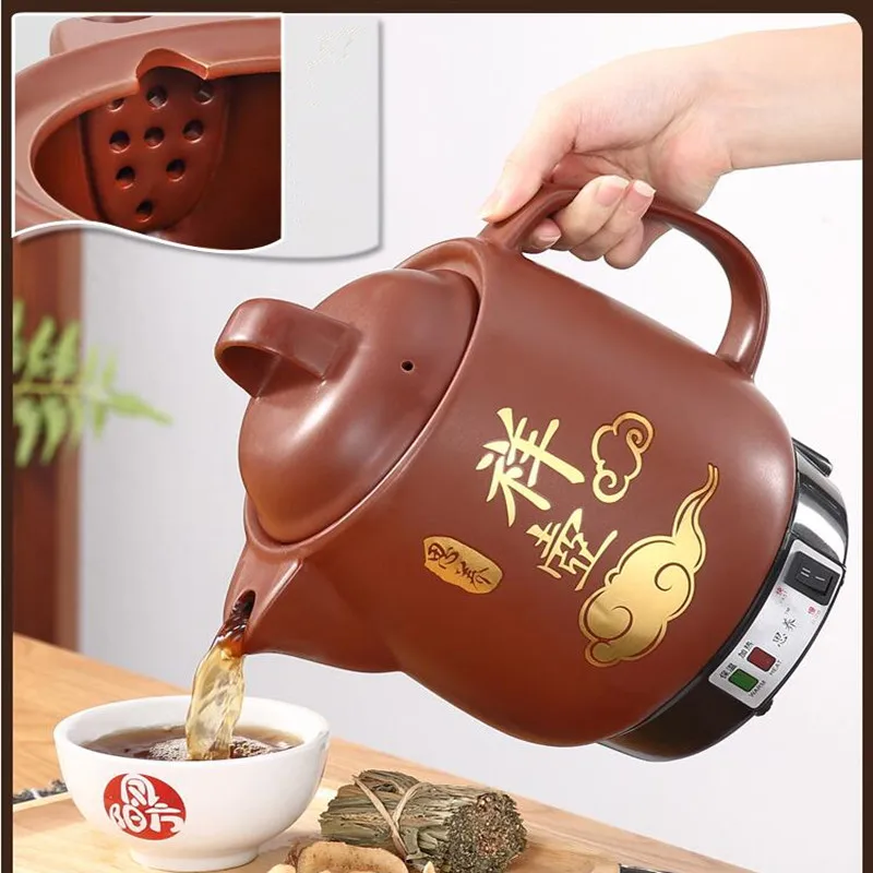

220V Automatic Chinese Medicine Stewing Pot Household 3L/4L/5L Ceramic Decocting Herb Medicine Multi Cooker Electric kettle