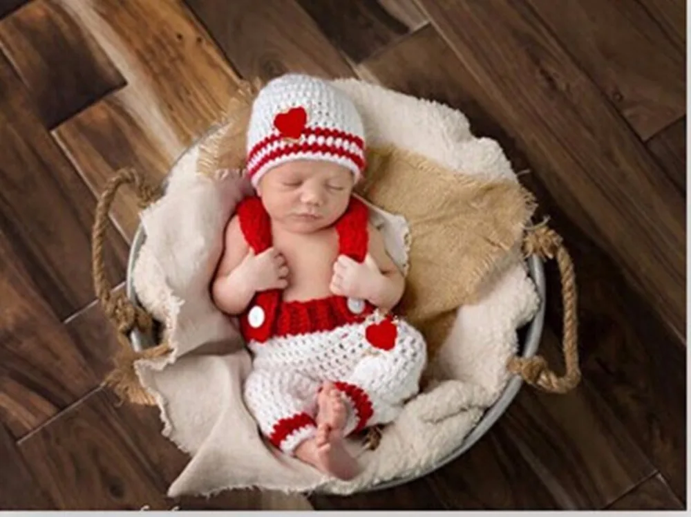 2017 креативная ручная вязаная крючком Одежда для новорожденных Модная фотография