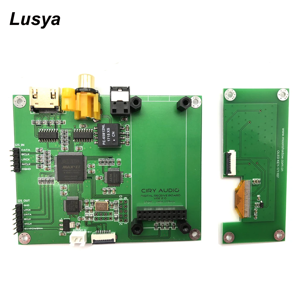 AK4118 SPDIF ies коммутационная плата Amanero Digital XMOS интерфейс аудио декодер DAC частота дискретизации дисплей с OLED T0138