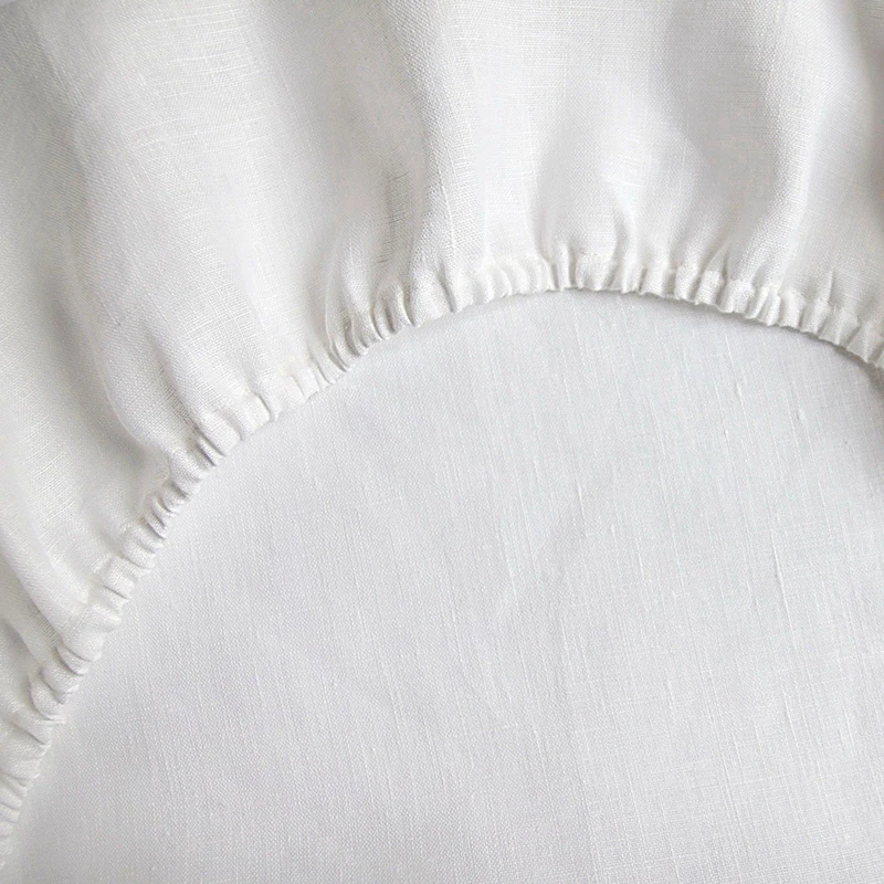 Натуральный белый камень моющиеся льняные простыни винтажное французское