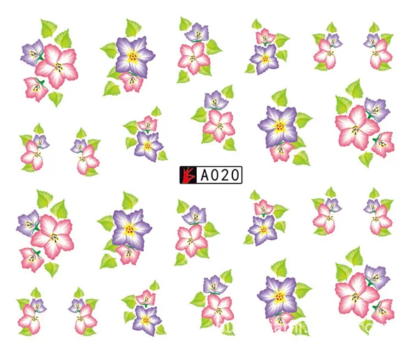 50 Sheets Nail Art Water Transfer Stickers Mixed Designs Beauty Flower Watermark On Nails Tips Decals Wraps Nail Art Tools