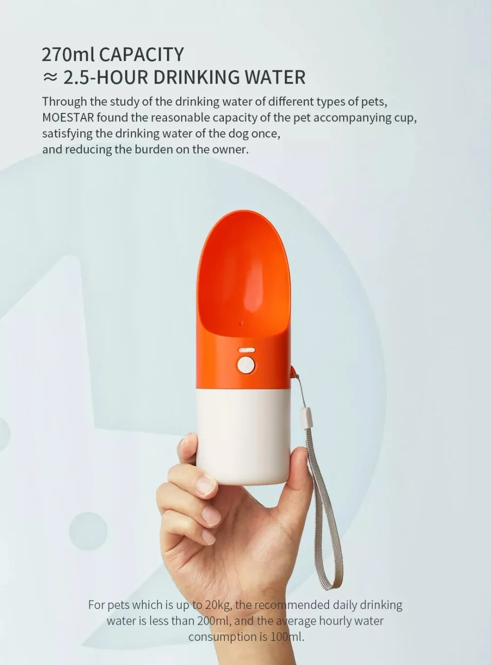 Горячая Xiaomi ROCKET Pet бутылка для воды портативная дорожная миска для воды для собак кошачья чашка для питья открытый диспенсер для воды для собак 27