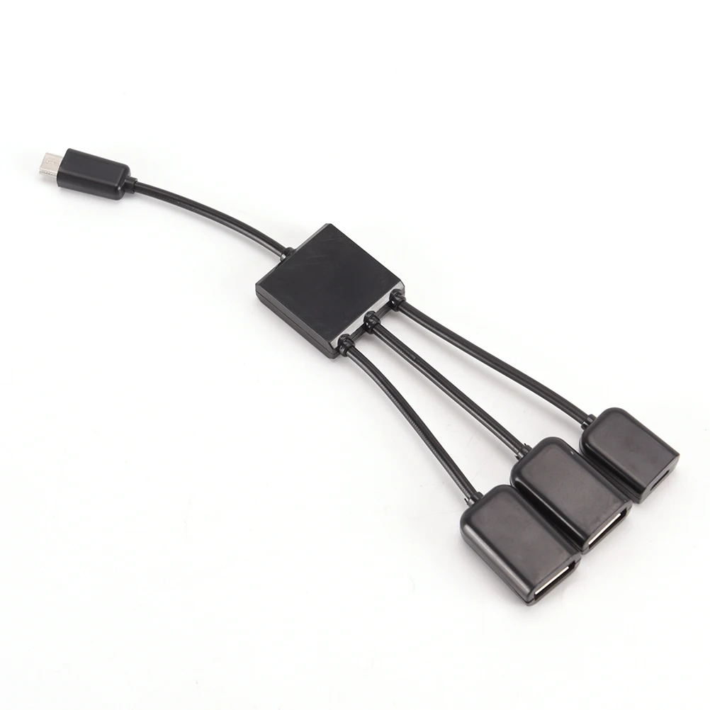 Многофункциональный адаптер USB OTG для хоста 1 штекер на 3 гнезда микро