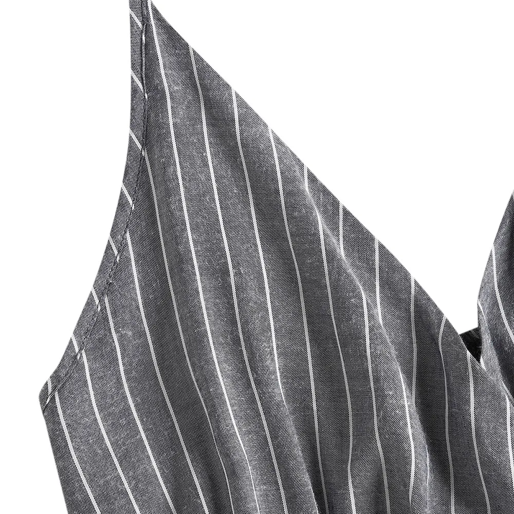 Новинка 2018! Летний женский комбинезон с лямками повседневный без рукавов на