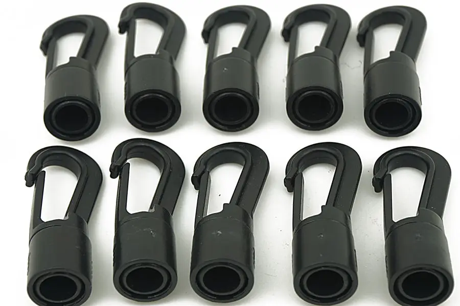 50 шт./лот пластиковый банджи-шнур быстро подключать крючки для DIY эластичные