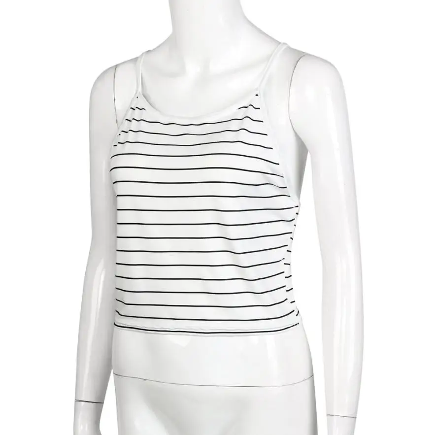 Пикантный женский жилет без рукавов спортивные топы для спортзала полосатые