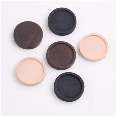 Деревянные кабошоны YMLIAO, 25 мм, коричневые