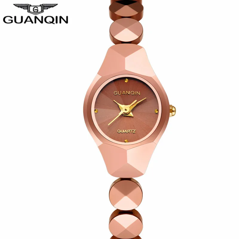 Топ бренд класса люкс GUANQIN женские часы модные Relogio Feminino вольфрамовые Стальные