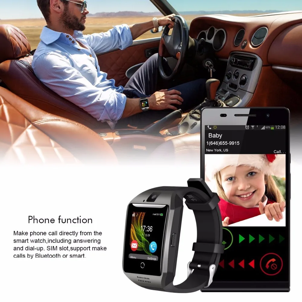 2018 Top Bluetooth Android Smart Watch Touch Screen Fitness Tracker Smartwat for Children Kids Men Best Quality Smat | Электроника