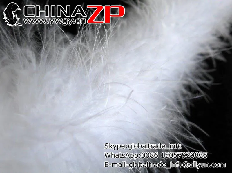 CHINAZP завод экспорт 20 ярдов 10 г наивысшего качества отбеленная белая индейка перья