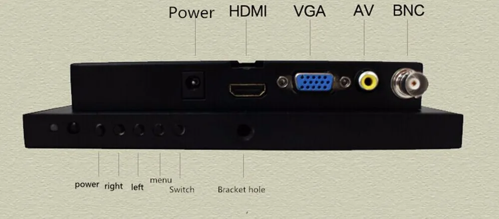 7 дюймовый промышленный монитор с открытой рамой входом HDMI/AV/VGA/BNC TFT светодиодный