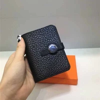 women men mini card holder wallet short genuine cow leather soft high quality multi colors credit cards coin purse short