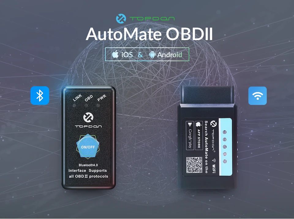 TOPDON автоматический ELM327 Bluetooth V1.5 wifi pic18f25k80 OBD2 сканер автомобильный OBDII полная функция диагностический инструмент код ридер