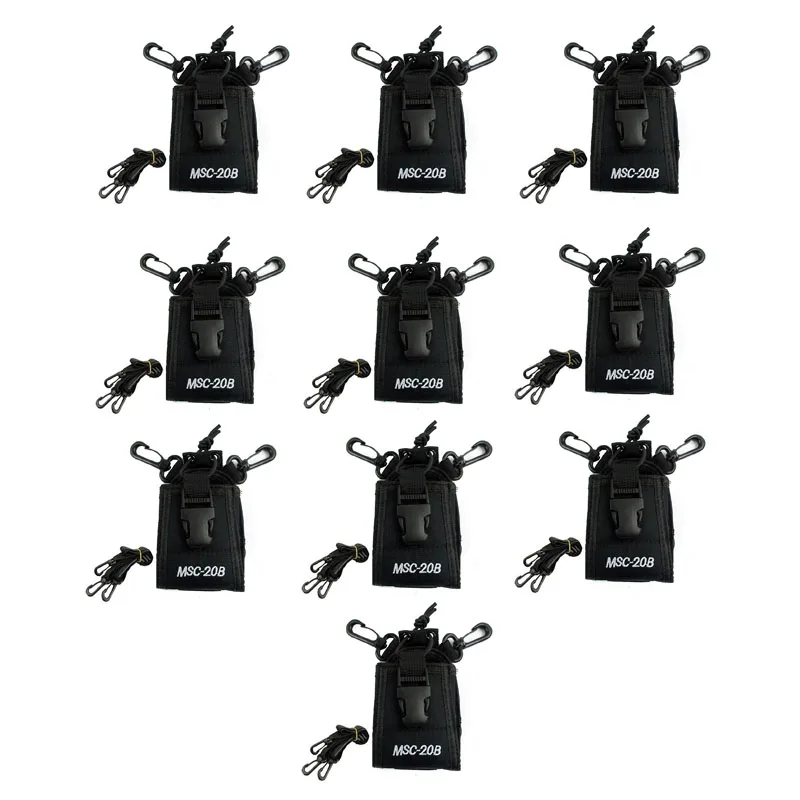 

Lot 10pcs MSC-20B Universal Radio Bag Holder Nylon Pouch Case Cover Dirt Resistance For Baofeng Kenwood ICOM YAESU Walkie Talkie