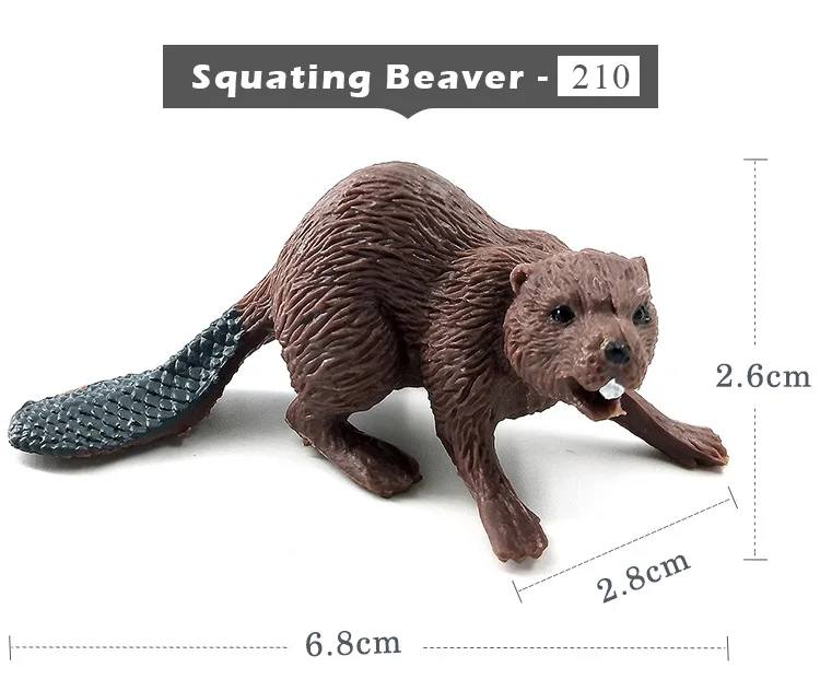 Моделирование леса диких животных модель один кусок Барсук Росомаха Anteater Beaver Bear фигурка ПВХ игрушка фигурка подарок для детей