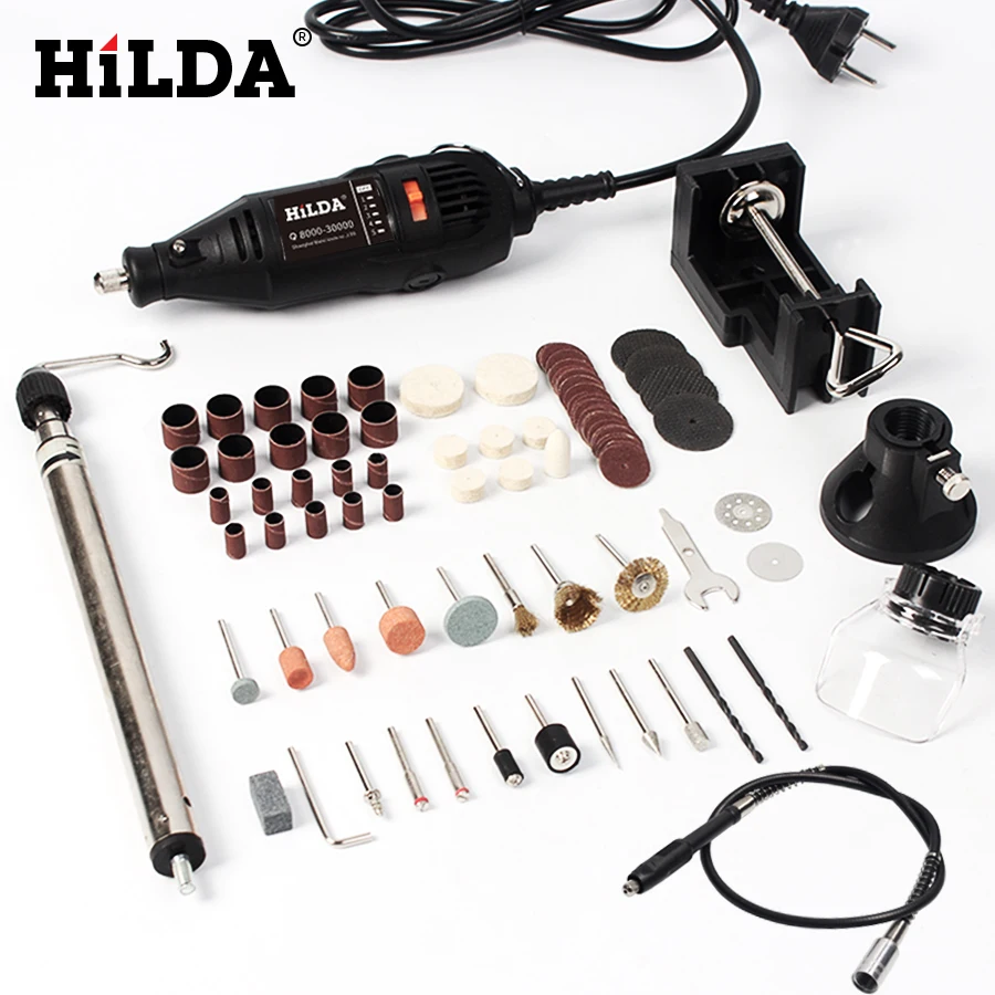 Небольшая электродрель HILDA электрическая дрель Dremel шлифовальные станки гравер Ручка измельчитель электрический мини-дрель Электрический Роторный инструмент шлифовальный станок Dremel аксессуары