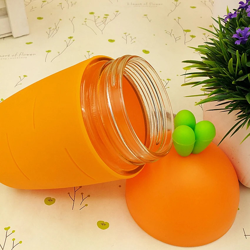 Креативная стеклянная бутылка 300 мл портативная Спортивная для питьевой воды в