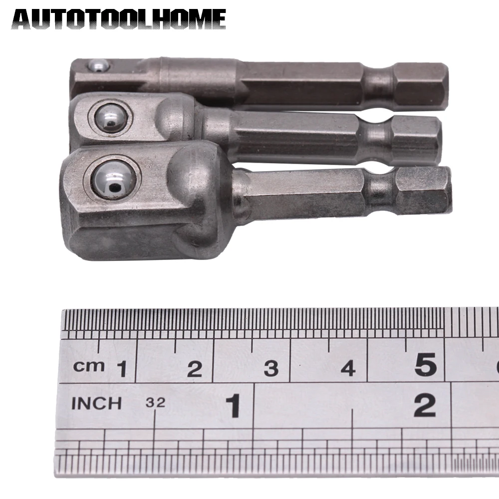 3 шт. 1/4" 3/8" 1/2" Адаптер переходной на Посадочный Присоединительный квадрат для электрической дрели или шуруповерта