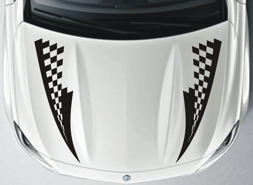 Автомобильные наклейки сетки гоночных спортивных флагов полоса виниловая
