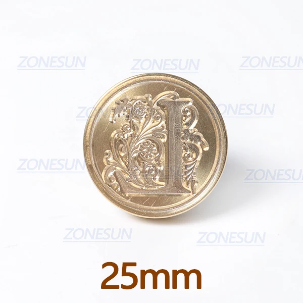 L with handle ZONESUN Письмо Конверт уплотнение воск медь печать штамп искусство декоративное уплотнение воск печать штамп деревянная ручка свадебный пост подарки - Цвет: L with handle