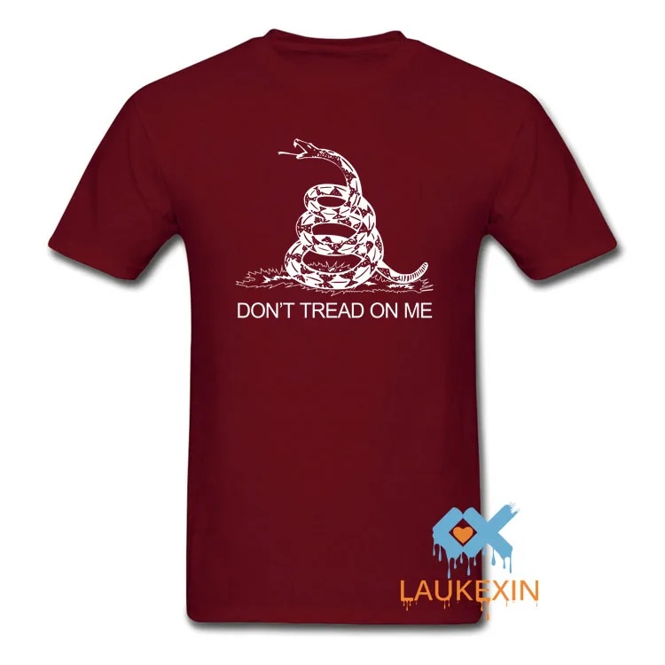 Футболка с надписью «Dont Tread on Me Gadsden flag» вечерние повседневные футболки с рисунком чая, летняя стильная модная футболка с надписью «Merry christmas gifts» - Цвет: Men Maroon