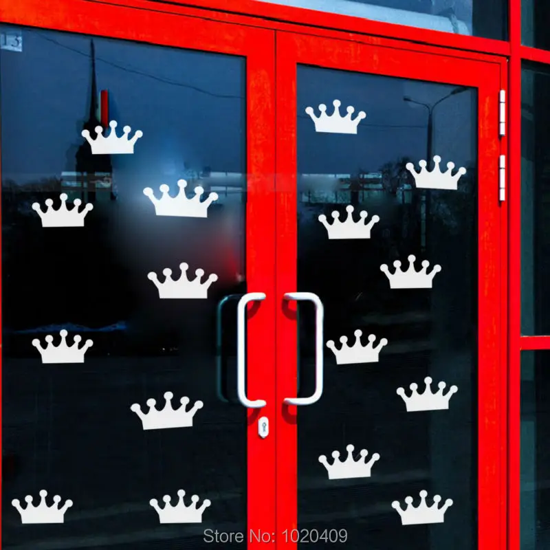 Queen King crown wall stickers nursery Multi piece sticker pattern for glass tile Fros028 | Дом и сад