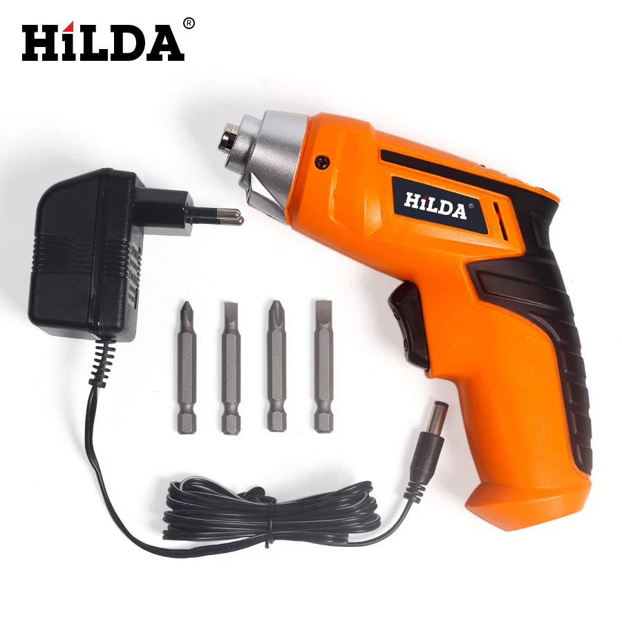 Беспроводная электрическая отвертка HILDA GCD3.6DKB 4 в бытовая перезаряжаемая с 45