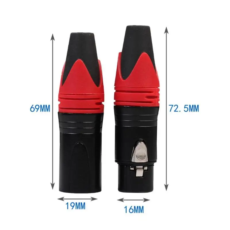2шт 3Pin XLR Женский Мужской микрофон аудио кабель штекер DIY Разъемы адаптеры отличное качество ПВХ Резиновый рукав на хвосте